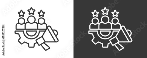 Marketing Icon Set Vector Collection Isolated In Black And White