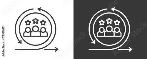 Iteration Icon Set Vector Collection Isolated In Black And White