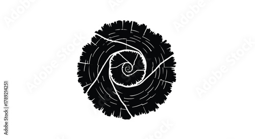 Abstract circular pattern with a sense of depth and movement