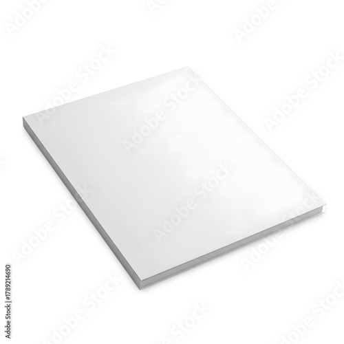 Square blank hardcover book mockup isolated, Transparent Background