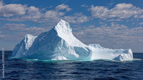Wallpaper Mural Large Iceberg Floats Majestically in the Cold Northern Sea, Embodying Strength and Resilience in a Tranquil Landscape Torontodigital.ca