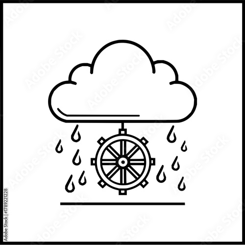 Feeling stuck in a rut let this rainy wheel of fortune wash away your worries and spin you towards success today