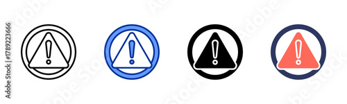 Warning Alert icon sheet multiple style collection