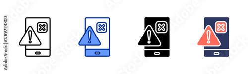 App Crash icon sheet multiple style collection