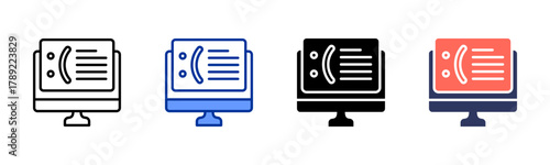 Blue Screen icon sheet multiple style collection