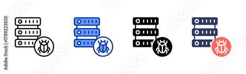 Damaged Database icon sheet multiple style collection