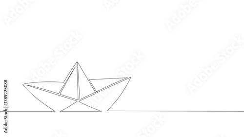 paper boat on white background
