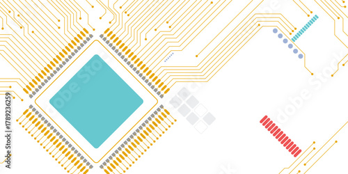 Circuit board cpu chip computer motherboard digital elements
