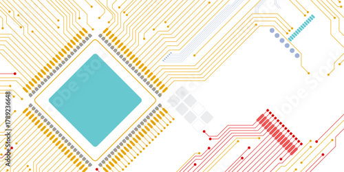 Circuit board cpu chip computer motherboard digital elements