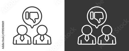 Bad Review Icon Set Vector Collection Isolated In Black And White