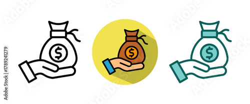 Earning whitegreen icon