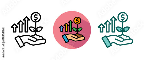 Investment whitegreen icon