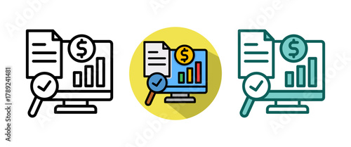 Revenue Monitoring whitegreen icon