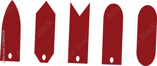 Price tag icon set. Set of Sale tags and labels. Price tag. Group of Hanging red sales tag .Special offer. Blank, discount and price icon. Price tag icon with string loop discount.