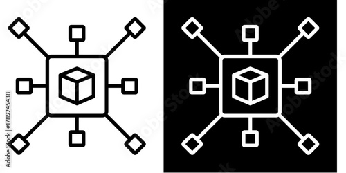 Digital  Icon Set White Style Collection