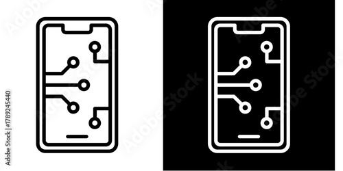 Smartphone  Icon Set White Style Collection