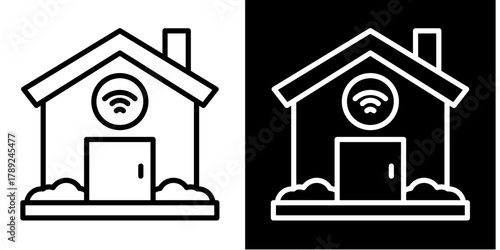 Smart House  Icon Set White Style Collection