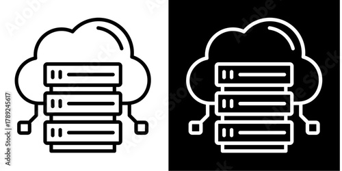 Cloud  Icon Set White Style Collection