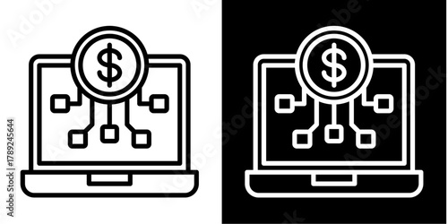 Cryptocurrency  Icon Set White Style Collection