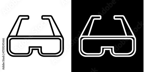 Glasses  Icon Set White Style Collection