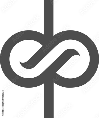 monogram script letter d p or q b. Classic and script.