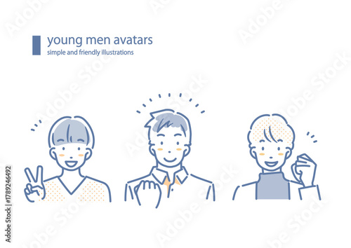 目標達成を喜ぶ若い女性たち　シンプルでお洒落な線画イラスト