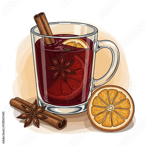 Mulled Wine Illustration