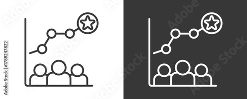 Reputation Icon Set Vector Collection Isolated In Black And White