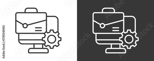 Business Icon Set Vector Collection Isolated In Black And White