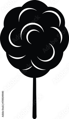 Abstract decorative lollipop silhouette on a stick sweet treat candy icon
