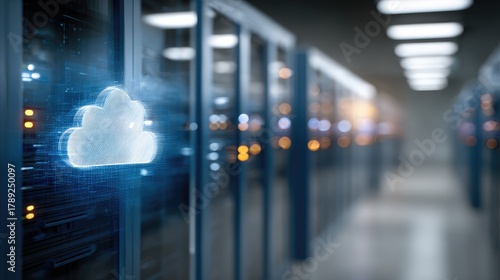 Wallpaper Mural Cloud Computing in Modern Data Center: Advanced Technology and Digital Storage Solutions Torontodigital.ca