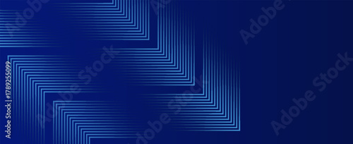 blue abstract background with geometric square line patterns in the corners,  modern trendy design