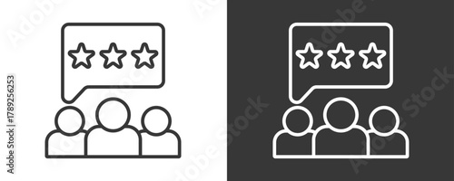 Customer Review Icon Set Vector Collection Isolated In Black And White