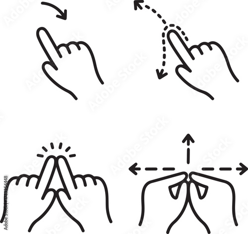 Set of Hand Gestures for Touchscreen Interface