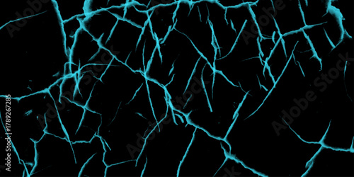 Abstract blue crack wall design on black background. Abstract marble stone texture nice veins details. Deep navy backdrop, aged marble effect, distressed vintage feel, aged marble, antique. 