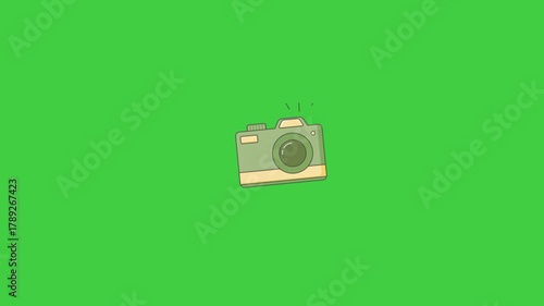 Animated camera illustration representing photography, creativity, and capturing memories.