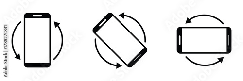 Rotate phone icon vector. screen, display rotation symbol. vector illustration.