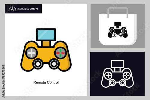 Remote Control lineal color icon