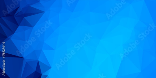 Blue Polygonal Mosaic Background, Creative Design Templates