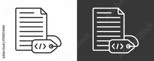 Metadata Icon Set Multiple Style Collection