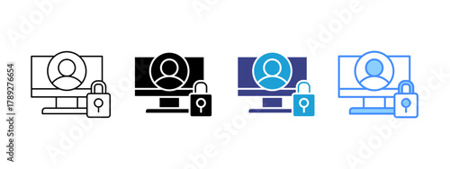  User Access icon set multiple style collection