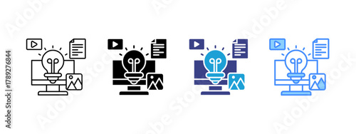 Intellectual Property  icon set multiple style collection