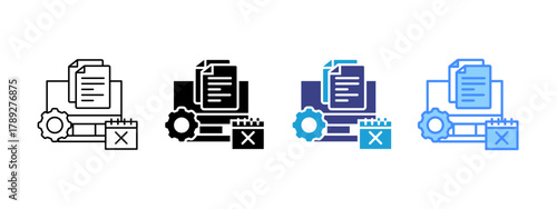 Expiration icon set multiple style collection