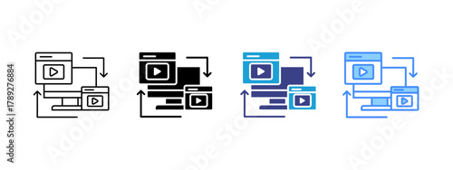 Republishing icon set multiple style collection