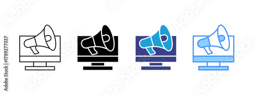 Marketing  icon set multiple style collection