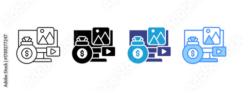  Asset Management icon set multiple style collection