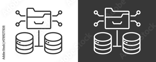 Data Icon Set Multiple Style Collection