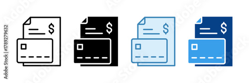 Credit Card Icon Set Multiple Style Collection