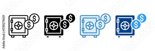 Safe Icon Set Multiple Style Collection