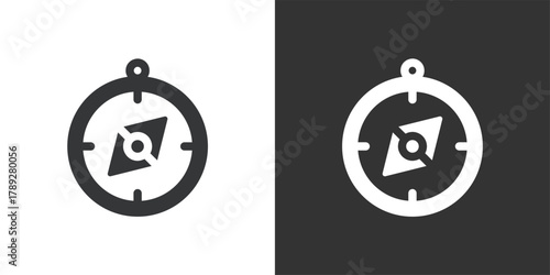 Papier peint templatCompass icon. Solid glyph series icon